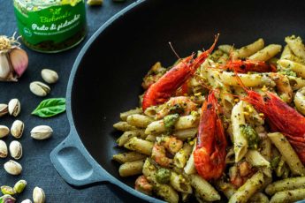 penne al pesto di pistacchio