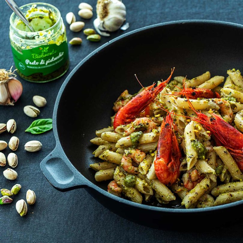 penne al pesto di pistacchio