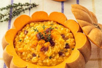 risotto alla zucca con scamorza affumicata