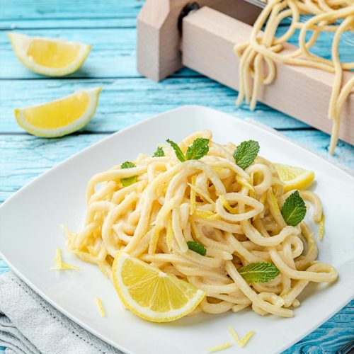 spaghetti alla chitarra al limone