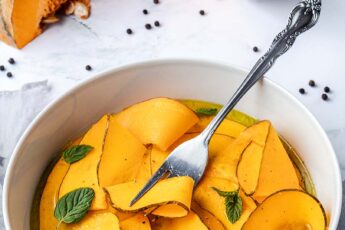 carpaccio di zucca marinata