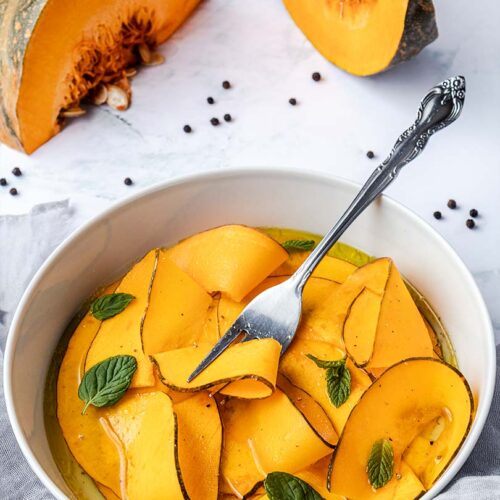 carpaccio di zucca marinata