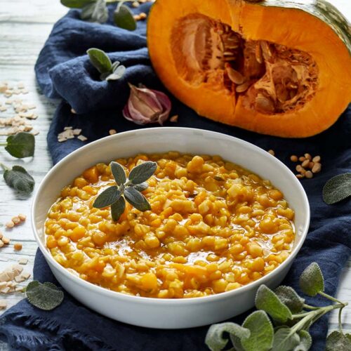 minestra di zucca e ceci