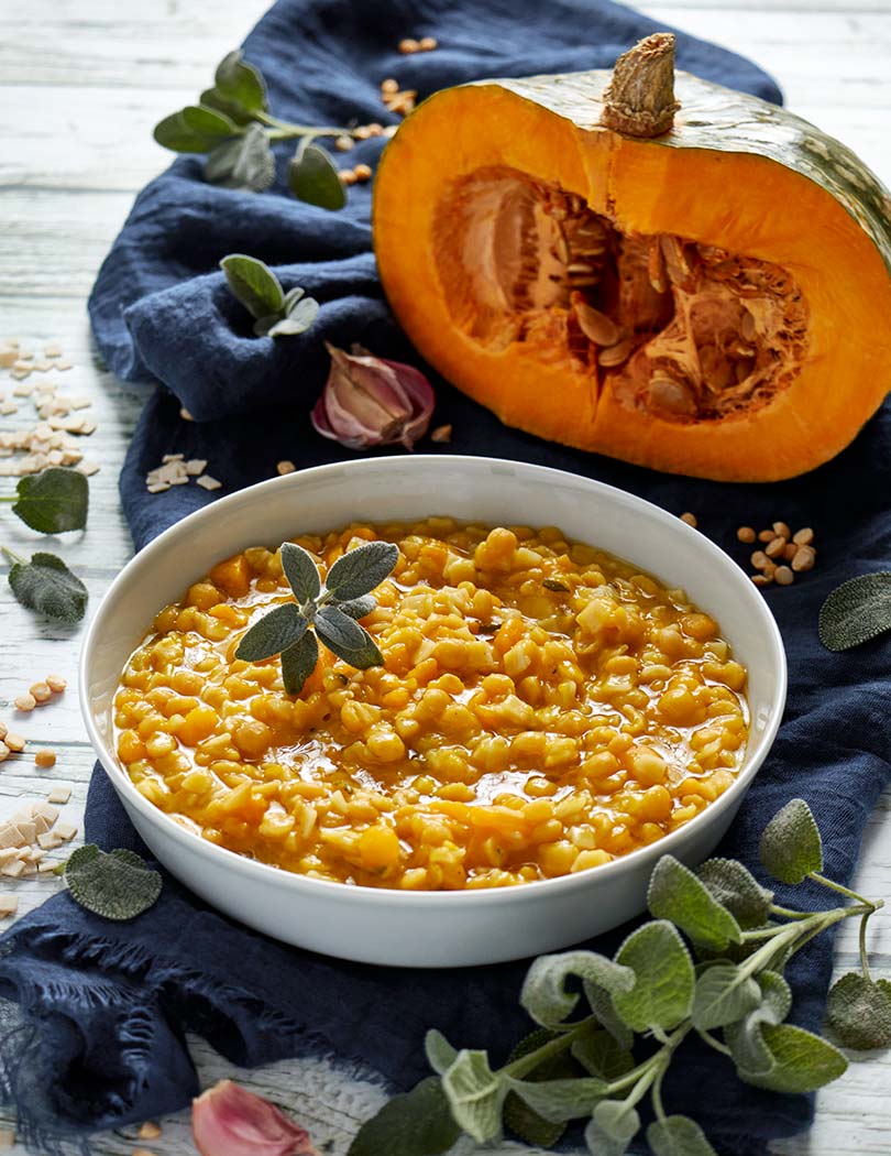 minestra di zucca e ceci