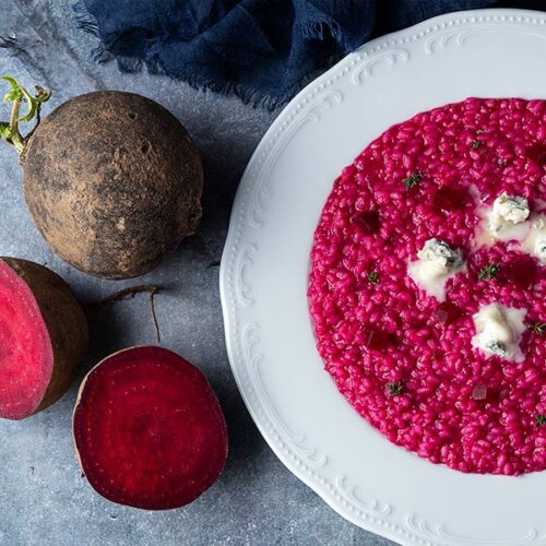 risotto alla barbabietola