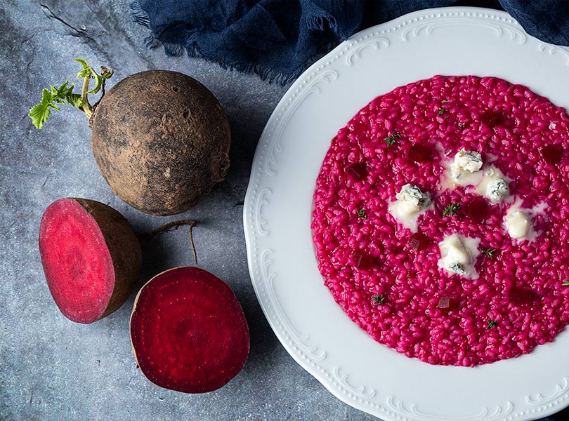risotto alla barbabietola