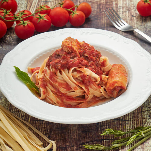 tagliatelle al sugo di maiale