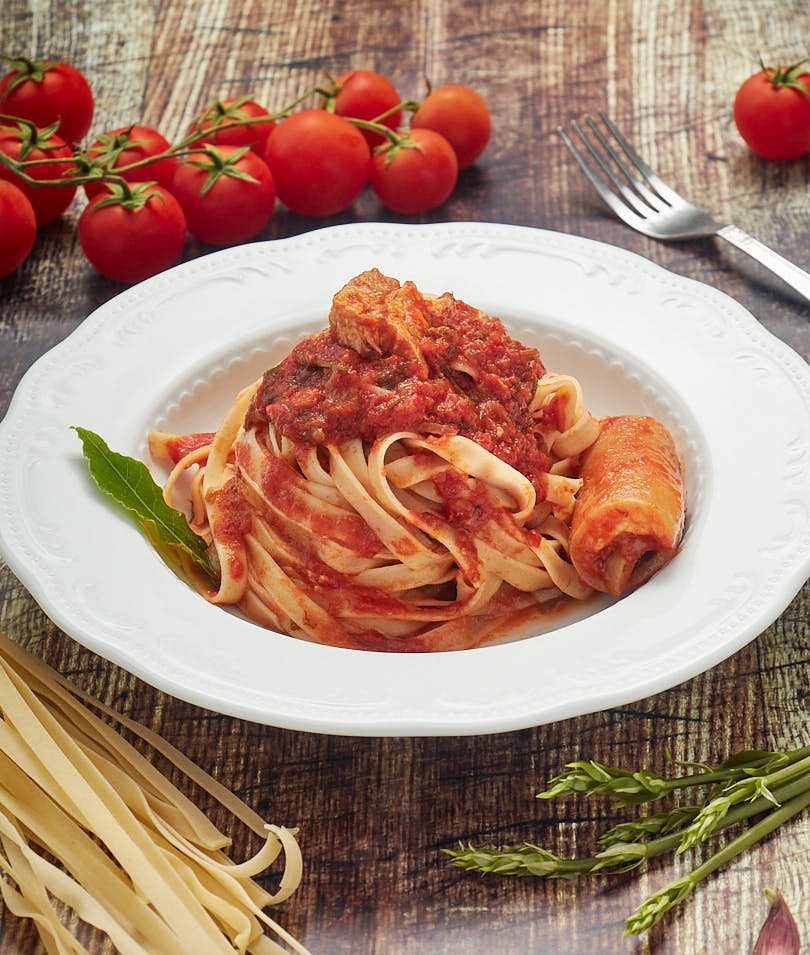 tagliatelle al sugo di maiale