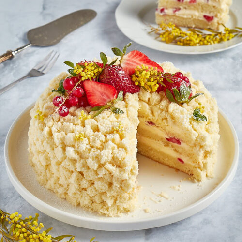 torta mimosa alle fragole