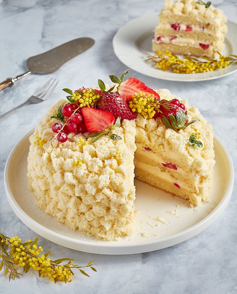 torta mimosa alle fragole