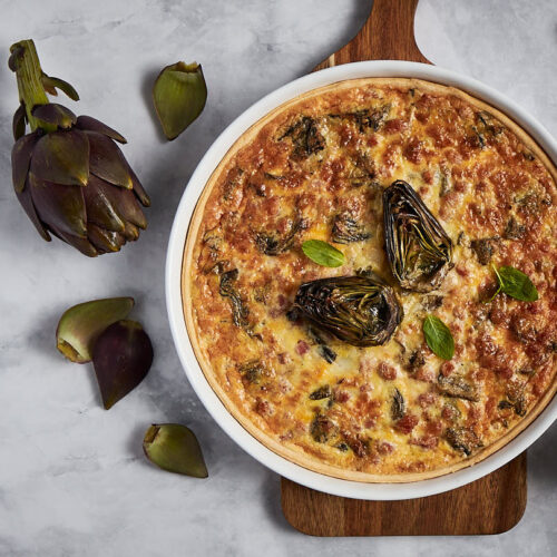 torta salata con carciofi