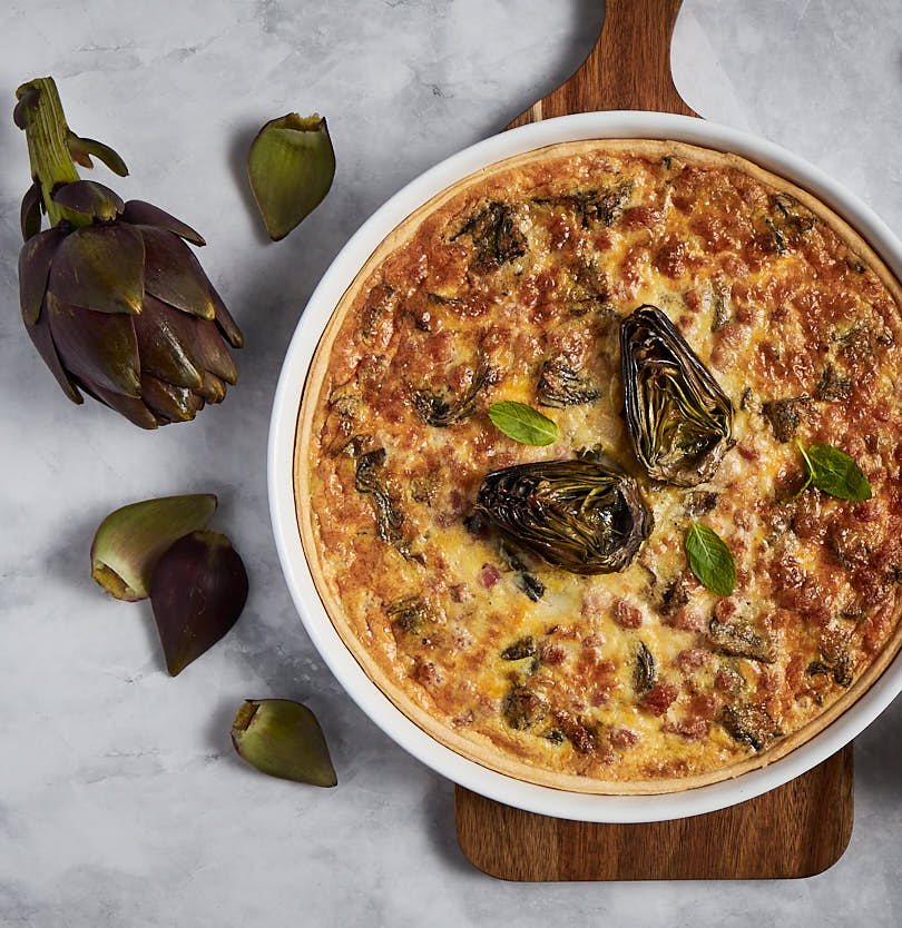 torta salata con carciofi