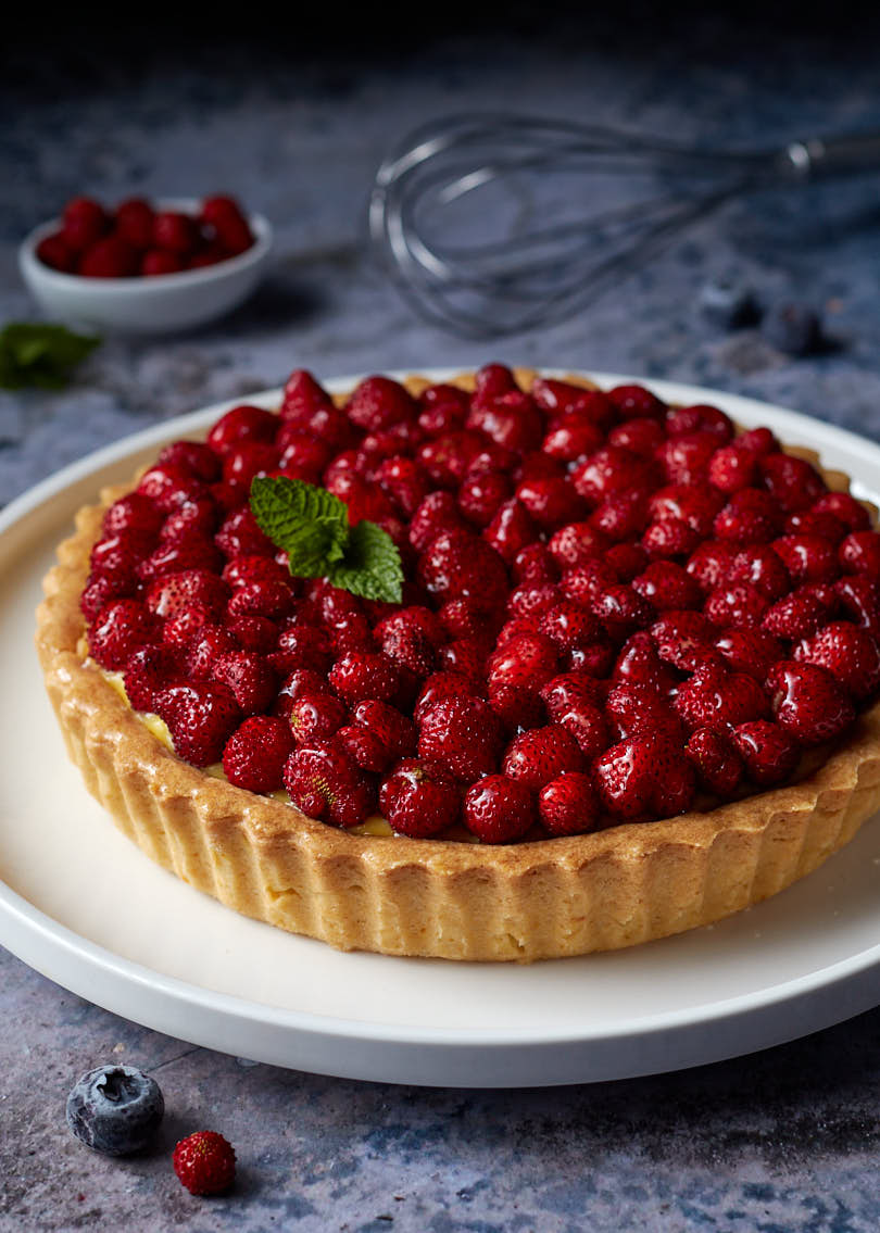 crostata di fragoline con crema pasticcera