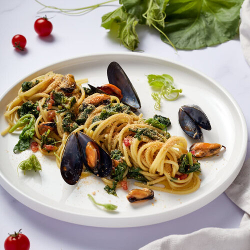 pasta tenerumi e cozze