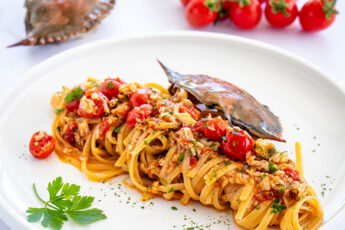Linguine al granchio blu