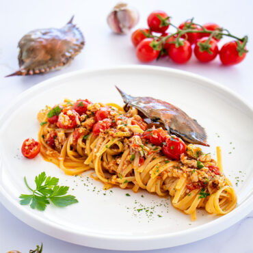 Linguine al granchio blu
