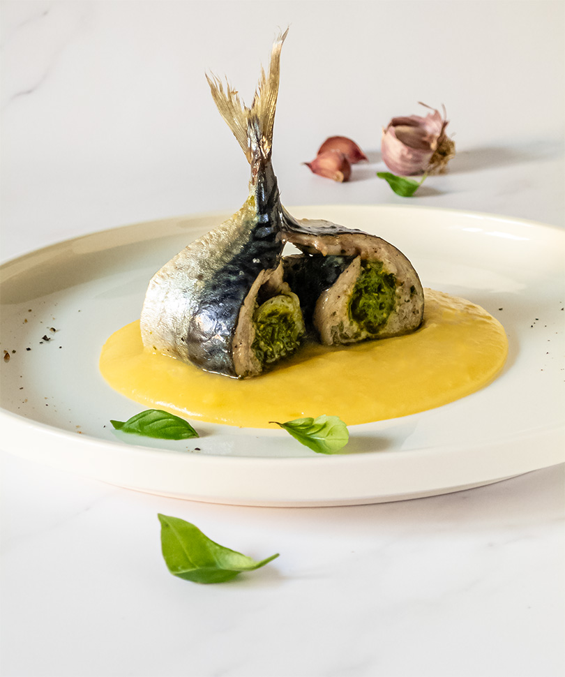 involtini di sgombro al pesto di basilico